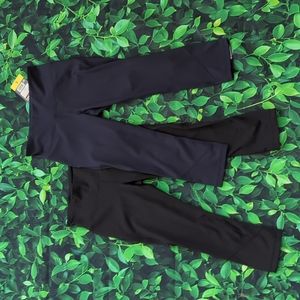 NWT Women's Black and Blue Kirkland Leggings 2 Pack